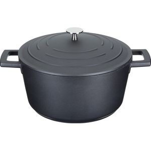 MasterClass MCMCRD24 lichtgewicht ovenschaal met deksel, gegoten aluminium, zwart, 4 liter/24 cm