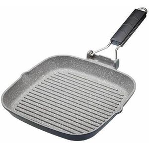 Gietaluminium Grillpan 24cm - Opvouwbaar Handvat - MasterClass