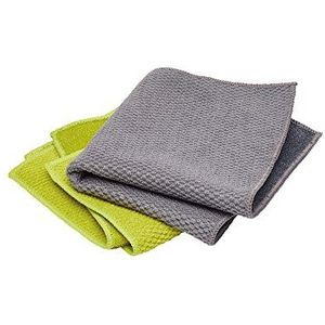 Kitchencraft Vaatdoeken 30 Cm Microvezel Grijs/groen 3 Stuks