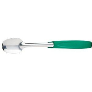 KitchenCraft MCSALSPNGRN MasterClass kleurgecodeerde sla-serveerlepel van roestvrij staal in catering-kwaliteit, 30 cm (12 inch) -groen (vegetarisch), edelsthal