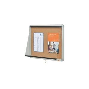 nobo Schaukasten Premium Plus silber 4x DIN A4