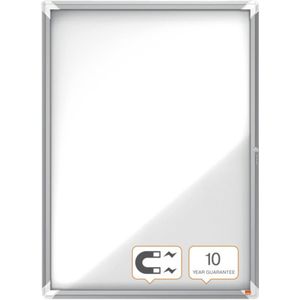 Nobo Premium Plus Afsluitbare Glazen Binnenvitrine Magnetisch voor 9xA4 Formaat - Wit