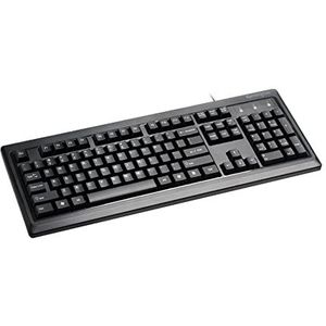 Kensington ValuKeyboard - bekabeld toetsenbord voor pc en notebooks, USB-voeding compatibel met Dell, Acer, HP, Samsung en andere, AZERTY-modus - zwart (1500109BFR)