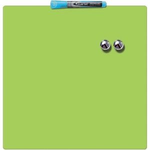 Nobo Klein Magnetisch Whiteboard - Inclusief Whiteboard Marker, Magneten en Montagestickers - 36 x 36 cm - Groen