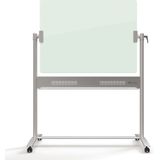 Glasbord Nobo Diamond, verrijdbaar, magnetisch, werkoppervlak 1200 x 900 mm