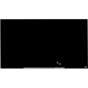 nobo Glazen whiteboard WIDESCREEN, zonder frame, 57'' - b x h = 1264 x 711 mm, zwart