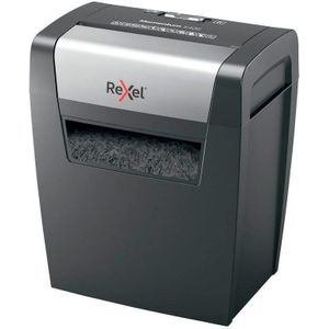 Rexel Momentum X406 Aktenvernichter mit Partikelschnitt bis 6 Blatt schwarz