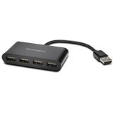 Kensington USB 2.0 Hub met 4 Poorten - USB Splitter - Zwart