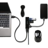 Kensington USB 3.0 4-poorts hub (USB A), Docking station + USB-hub, Zwart