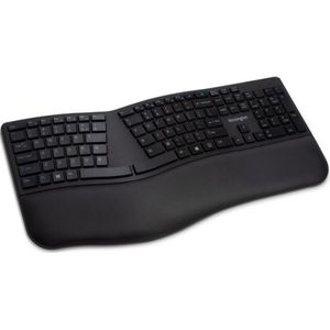 Kensington Pro Fit Ergo Kabellose Tastatur, Deutsche QWERTZ-Tastaturbelegung, Duale 2,4 GHz- und Bluetooth 4.2-Technologie, Kompatibel mit Chrome OS, macOS und Windows, K75401DE, Schwarz