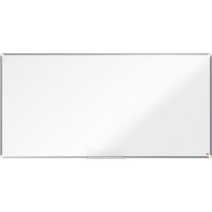 nobo Whiteboard Premium Plus, Stahl weiß emailliert, magnethaftend, B 1800 x H 900 mm, inkl. abnehmbarer Stiftablage und 1 Boardmarker