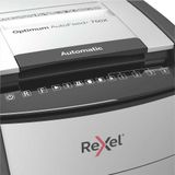 Rexel Optimum AutoFeed+ 750X Aktenvernichter mit Partikelschnitt P-4, 4 x 28 mm, schwarz