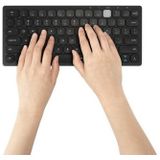 Multi-Device Dual Draadloos Compact Toetsenbord - AZERTY Franse Layout - Inclusief Batterijen - Zwart