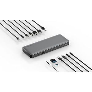 Kensington AD2010T4 Thunderbolt 4 Dockingstation, Dual Monitor 8K/4K, Micro SD Kartenleser, 96W Ausgangsleistung, 2 x HDMI, Ethernet, USB-C 3.2 & 4 x USB-A Ports (K34111EU)