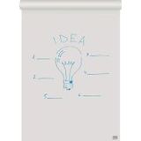Nobo Gerecycled Flipoverblok op Rol - 50 Vellen Dubbelzijdig Blanco of Geruit Papier- 58x81cm - 70 grams