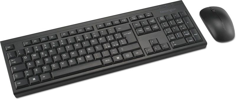 Kensington KM150 EQ - Draadloze Desktopset - Zwart - QWERTY-toetsenbord en Quite-Click-muis