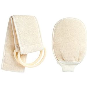 Badspons - Katoen - Inclusief Washandje - 80 cm x 10 cm