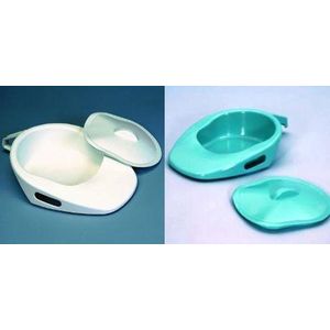 Bedpan BioCote® : met deksel - wit polypropyleen
