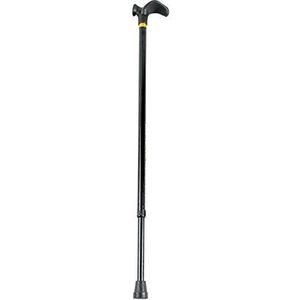 HOMECRAFT Voorgevormde gripstokken, niet-opvouwbare wandelstok met zwarte schacht, ergonomisch handvatontwerp voor mensen met zwakke grip of artritis, 738-955 mm, rechterhand (in aanmerking voor