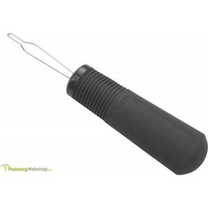 HOMECRAFT Knoophaak met supergrip-handvat, onafhankelijke aankleedhulp om aan te haken, knoopapparaat met rubberen randen om aan te kleden, kledingstok voor artritis, ouderen en beperkte mobiliteit