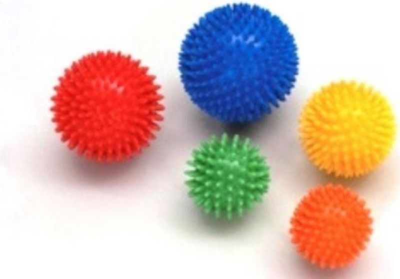 Massage Bal met spikes : 10 cm - blauw