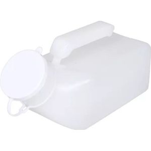 Unisex draagbaar urinoir voor mannen/vrouwen, 1000 ml urinefles urinoir toilet voor ziekenhuis thuis reizen kamperen voor oudere man, kind, man en vrouw met een deksel en stop