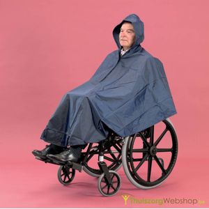 Homecraft Rolstoelponcho, winddicht, waterdicht en waterbestendig Hooded Poncho met voering voor rolstoelen, mobiliteit en elektrische scooters