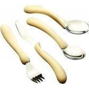 Homecraft Standaard Caring Cutlery, artritis Aids, voor Weak Grip, Eating Accessoires voor Ouderlijk of Disabled, Fork, Ivoor, 1 count