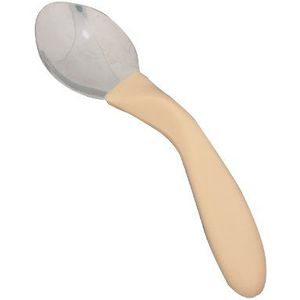 Homecraft Zorgsnijder, ivoor handvat rechtshandige lepel (geldig voor VAT reliëf in het Verenigd Koninkrijk) Ergonomisch roestvrij stalen eetgerei, zilver voor wake-grip, ouderly, verdeeld, handicapt