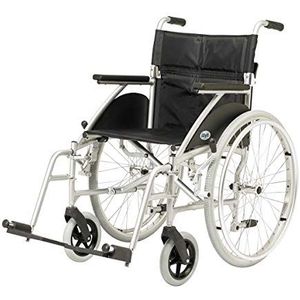 Dagen Swift zelfrijdende rolstoel, 46cm, zilver, lichtgewicht mobiliteitsapparaat voor ouderen, gehandicapten en gehandicapten, draagbare rolstoel voor onafhankelijkheid of verzorger gemak
