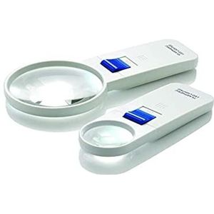 Ronde LED-vergrootglas, 7x vergroting met 40mm lens, handheld vergrootglas, gemakkelijk aan/uit schakelaar, krasbestendige asferische lens, biedt heldere verlichting, ideaal voor nauwe inspectietaken