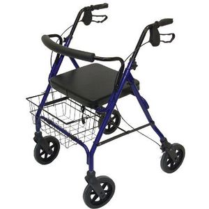 Days Bariatrische rollator, 178 kg capaciteit, wandel- en stoelkussen voor ouderen, mobiliteitshulp, vier wielen