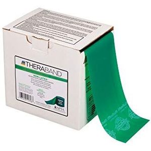 TheraBand weerstandsband, professionele fitnessband, verschillende kleuren, 45.5 m, groen