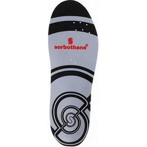 Sorbothane Sorbdouble Pro Insoles voor mannen en vrouwen, antibacterieel, schokabsorberend & hielondersteuning, maat 9 UK, 43 EU, grijs