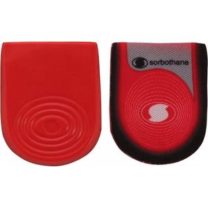 Sorbothane Unisex hak, voor voetballaarzen, lopers en wandelaars, schokabsorberende schoeninzet SORBOTHANE SPORTS HEEL PAD MAAT 6 8, rood, M UK