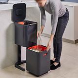 Joseph Joseph - Afvalemmer Totem Compact - 40 Liter - Grijs