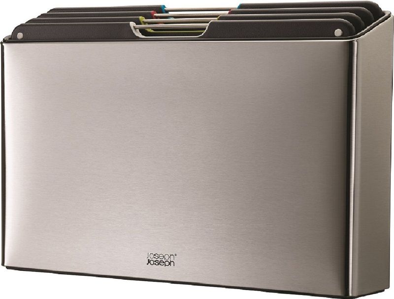 Joseph Joseph - Folio 4 Snijplanken in Stalen Houder - Roestvast Staal - Zilver