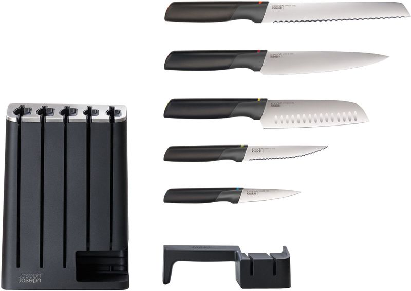 Joseph Joseph - SlimBlock Elevate - Messenblok met 5 Messen - Kleur: Zwart