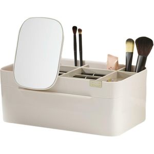 Joseph Joseph - Viva Make-up Organizer - Beige - Kunststof - Met Verwijderbare Spiegel