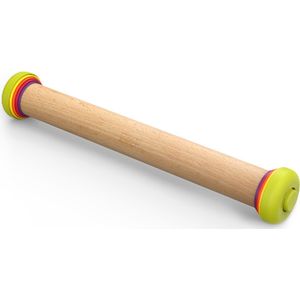 Verstelbare deegroller met maatschaal, RVS, 5 maten, 40 cm - - Keuken