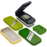 Joseph Joseph - Multi-Prep Compact Mandoline met Opvangbak 6-Delig - Siliconen - Multicolor