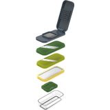 Joseph Joseph - Multi-Prep Compact Mandoline met Opvangbak 6-Delig - Siliconen - Multicolor