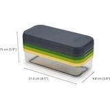Joseph Joseph - Multi-Prep Compact Mandoline met Opvangbak 6-Delig - Siliconen - Multicolor