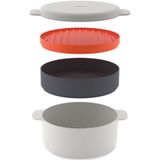 Mikrowellen Dämpfer Joseph Joseph M-Cuisine Stapelbar Orange Stone (4-teilig)