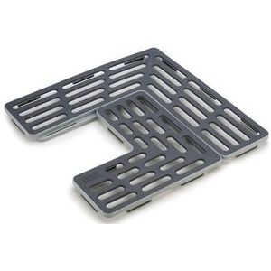 Joseph Joseph Sink Saver Gootsteenmat - Aanpasbaar - Set van 2 stuks - Grijs