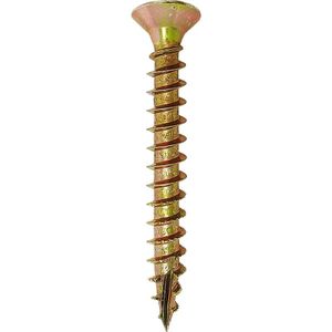 Spectre universele schroeven platkop voldraad geel 3,5x20mm PZ2 (200 Stuks)