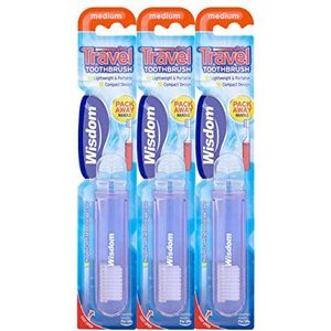 Wisdom reistandenborstel, 3 stuks