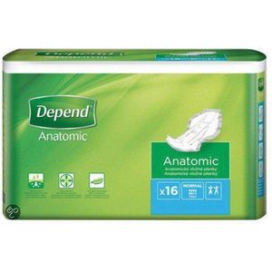 Depend - Anatomic - Incontinentieverband - Normaal - Katoenachtig - Huidvriendelijk