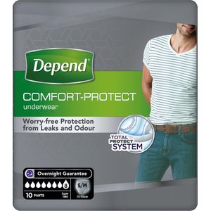 Depend broekjes - Incontinentie - Mannen - Super - maat S/M - 10 stuks
