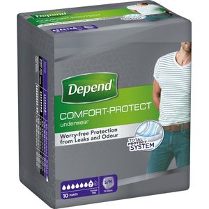 Depend incontinentie broekjes | MANNEN | Normal | maat S/M | 10 stuks